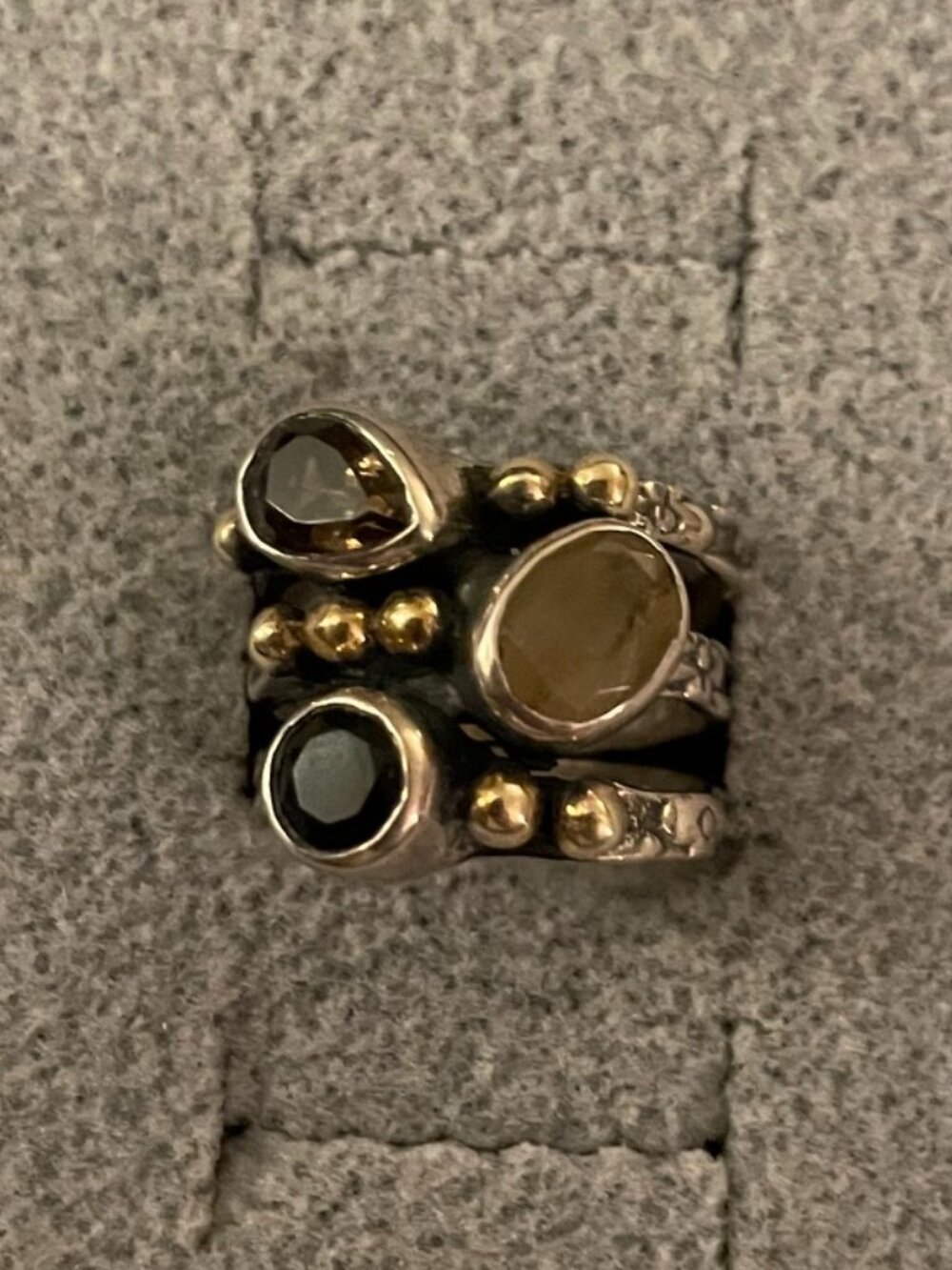 Sterling Silver Ring Size 4.5 Gemstone Artisan Handmade Hippie Boho NEW $120